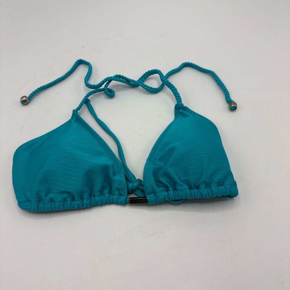 NEW La Sirene Turquoise Triangle Bikini Top Size  P